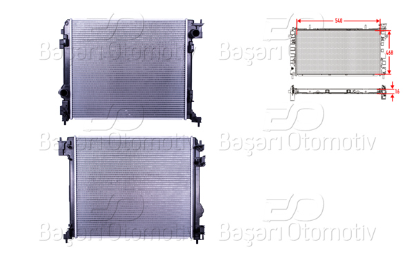 WISCO 3114120-00 | Su Radyatörü Brazing Mt 540X468x16 Nissan X-Traıl 3 (T32) 1.6-2.0 DCI 15 >