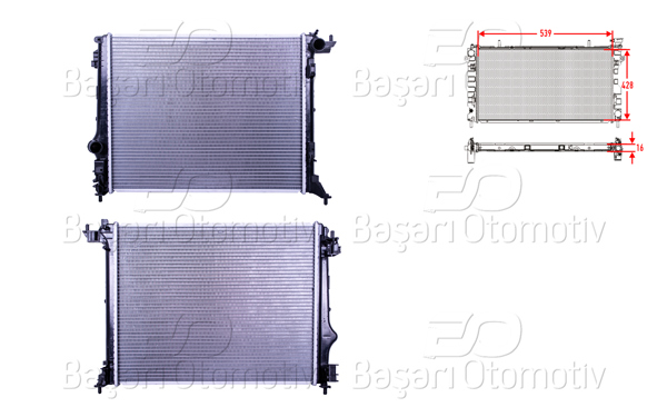 WISCO 3114131-00 | Su Radyatörü Brazing Mt 539X428x26 Renault Megane 4 (B9a / M / N_) 16İ-1.6 DCI 15 > / Talisman (Lp_) 1.6İ-1.6 DCI 15 > / Scenic (J9_) 1.6 DCI 16 >