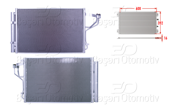 WISCO 3114181-00 | Klima Radyatörü 608X392x16 Hyundai i30 (Gd) 1.4-1.6 11-16 / Elantra 5 1.6 11-15-/ Kia Cerato 3 1.6 Mpı 13-/ Ceed 1.4 Cvvt-1.4 Mpı-1.6 GDI 12-18