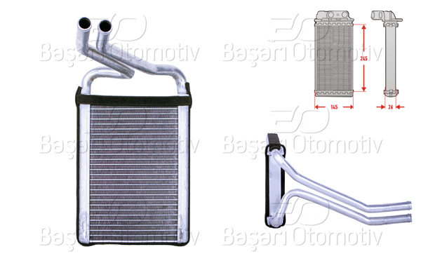 WISCO 3133012-00 | Kalorifer Radyatörü Brazing 149X244 mm Hyundai Grand Santa Fé / Santa Fe Xl / Maxcruz 2.2Crdı 3.0Gdı 3.3 13 -
