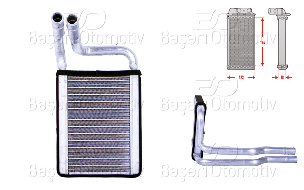 WISCO 3133016-00 | Kalorifer Radyatörü Brazing 120X189 mm Kia Picanto 2 (Ta) / Picanto / Eko Taxı / Mornıng 1.0 1.0Bı-Fuel 11-17