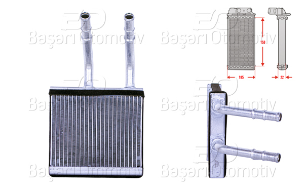 WISCO 3143576-00 | Kalorifer Radyatörü Brazing 150X185 mm Ssangyong Actyon 06-12 Kyron 06-12