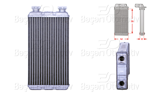 WISCO 3143593-00 | Kalorifer Radyatörü Brazing 235X138 mm BMW 3 Compact (E36) 3.16İ 94-00 3.18Tds 95-00 323Ti 97-00