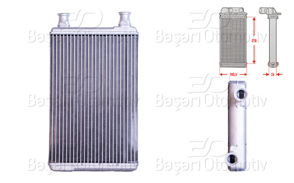 WISCO 3143620-00 | Kalorifer Radyatörü Brazing 270X186 mm Mercedes-Benz S-Serisi (W221) S 350 CDI 09-13 S500 05-13 S63 Amg 05-13 S-Serisi Coupe (C216) Cl 500 4-Matic 08-13 Cl 63 Amg 06-13