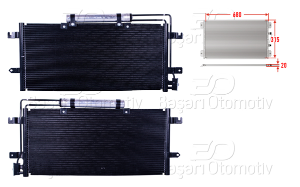 WISCO 1143070-00 | Klima Radyatörü 680X315x20 VW T4 1.9 TD 2.0 2.4 D 2.5 TDI 2.8 90 >