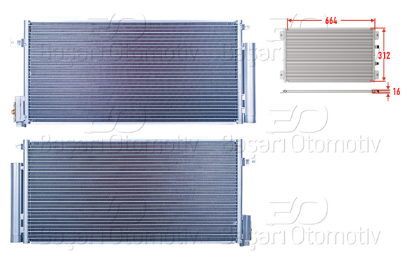 WISCO 2143053-00 | Klima Radyatörü 664X312x16 Opel Corsa D 1.3-1.7 CDTI Fiat Bravo Doblo Grande Punto Multijet 06 >