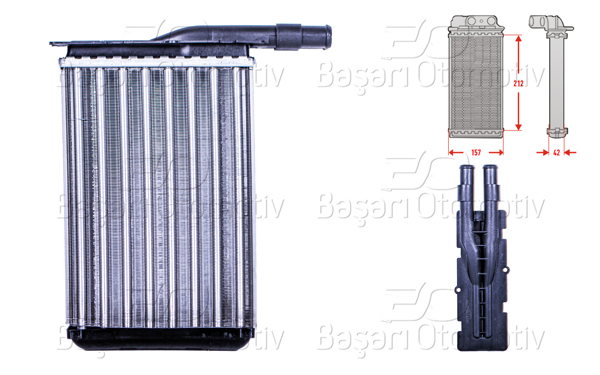 AUTOLUX 3143020-22 | Kalorifer Radyatörü Mekanik Mt-At 212X157x42 mm Renault Espace 2.0 Rapid 1.2 1.4 1.9 1985-1998