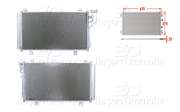 WISCO 3143169-00 | Klima Radyatörü 635X370x20 Mazda3 Benzinli 13 >