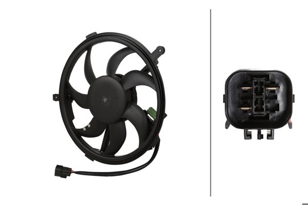 HELLA 8EW366420-501 | Fan Komple 350 W 12 V Mini R56 R57 R58 R59