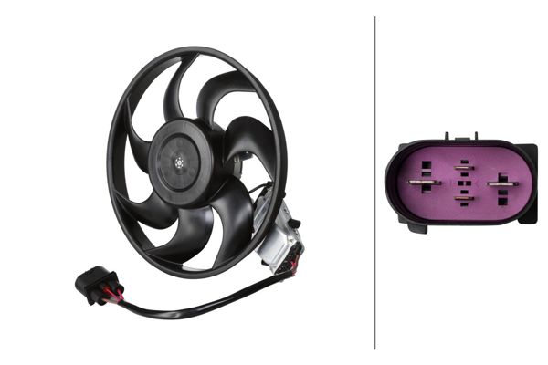HELLA 8EW366420-531 | Kontrol Unıtelı Radyatör Fanı 300W 300mm Sol Q7 07 > 15 Touareg Cayenne 03 > 10 Brj Bac Ble