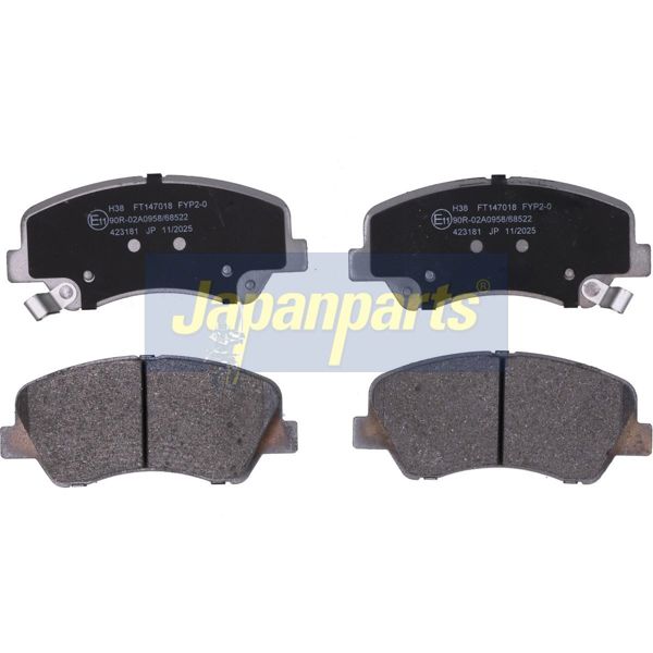 JAPAN PARTS PA-H38AF | Hyundai Bayon 1.0 T-GDI 21 > i20 21 > Kia Stonıc Rio 18 > Ön Fren Balatası