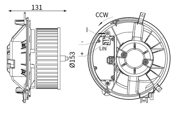 MAHLE AB 431 000S | Kalorifer Fan Motoru VW