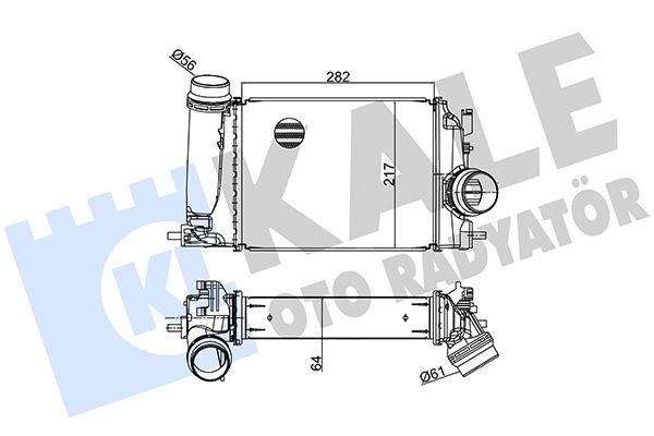KALE 350980 | Turbo Radyatörü (Intercooler) 14-Qashqai 1.5 DCI