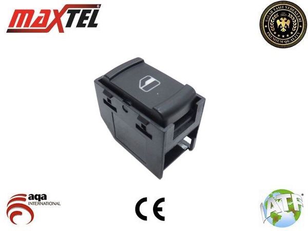 MAXTEL 18206002 | Cam Açma Kapama Anahtarı Yolcu Tarafı Tekli Golf IV Bora Passat B5 96 > 06