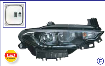 AYFAR 101136 | Far Sağ Motorlu Beyaz Cıtalı Led Drl Park Fiat Egea 16-20