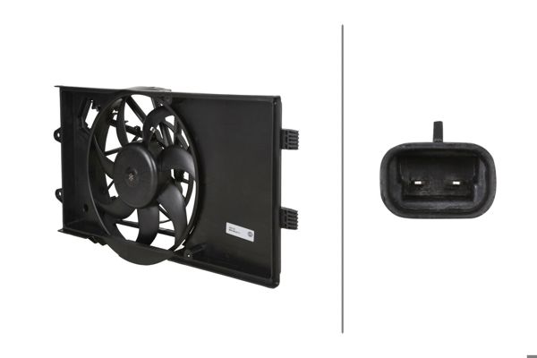 HELLA 8EW366421-111 | Radyatör Fan Motoru + Davlumbaz Corsa D 102W 336mm