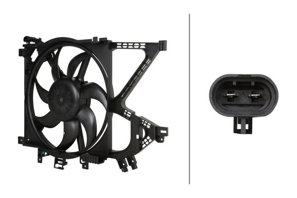 HELLA 8EW366421341 | Fan Motoru Davlumbazlı Opel Corsa C 01-03 Z14xe
