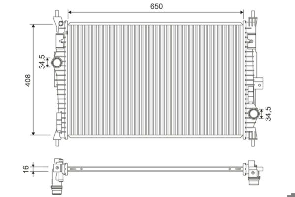 VALEO 701173 | Motor Su Radyatörü 2008 I-II-208 I-II-3008-301-308 II-5008-508-Expert IV-Partner-Rifter-Berlingo-C3
