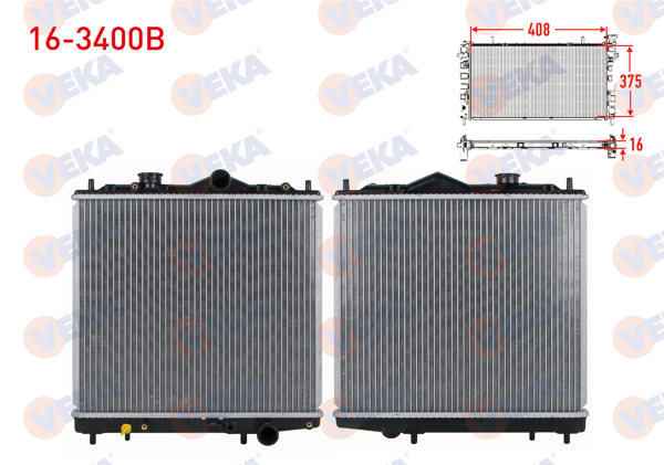VEKA 16-3400B | Su Radyatörü Brazing Proton 1.5 M-T Ac + /-1994-2000