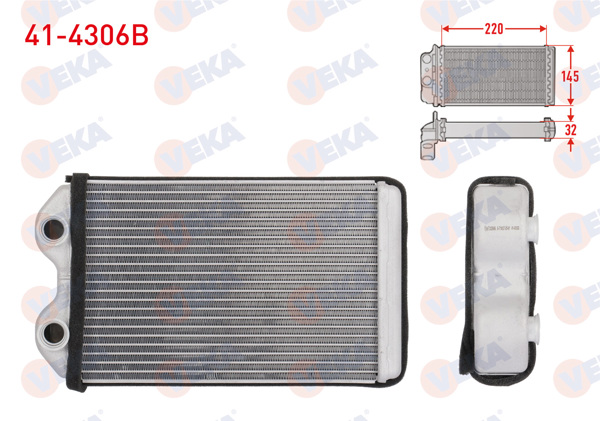 VEKA 41-4306B | Kalorifer Radyatörü Brazing Toyota Hı-Lux (_N_) 2.4 D Kısa Çıkış 1983-2005