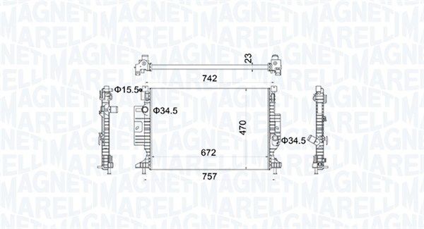 MAGNETI MARELLI 350213155300 | Su Radyatörü Focus / C-Max / Kuga Bm 15 -