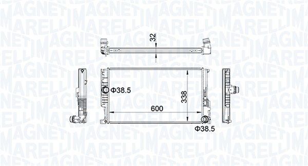 MAGNETI MARELLI 350213159600 | Su Radyatörü F20-F20 Lcı-F21-F21 Lcı-F22-F22 Lcı-F23-F23 Lcı-F30-F30 Lcı-F31-F31 Lcı-F34-F34 Bm 10-18