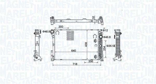 MAGNETI MARELLI 350213159800 | Su Radyatörü W204-212-207-Glk X204 M651-274-113-276 09-16