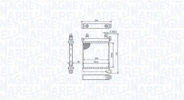 MAGNETI MARELLI 350213214500 | Su Radyatörü 1F40-F45-F45-X1 F48-X2 F39-F60 B38-B48 14 -