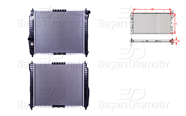 WISCO 2113664-00 | Su Radyatörü Brazing At 480X413x16 Chevrolet Kalos Aveo 1.2-1.4 8V 03 >