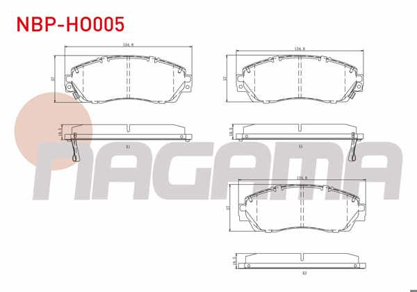 NAGAMA NBP-HO005 | Fren Balata Ön Ikazlı Tel Delikli Chery Tıggo 8 Pro 23-/ Honda Cr-V III 2.0 I-Vtec 2006-2012 / Honda Cr-V III 2.2İ Ctdı 2006-2012 / Honda Cr-V V (Rw_, Rt_) 1.5İ V-Tec 2016-/ Jaecoo J7 2024 -