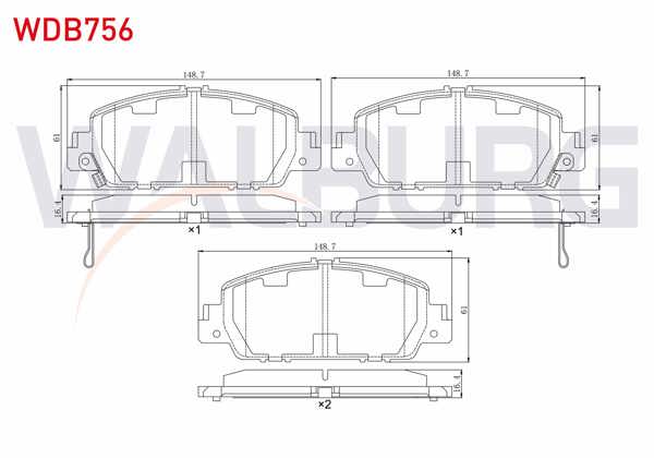 WALBURG WDB756 | Fren Balata Ön Ikazlı Honda Hr-V (Ru) 1.5 I-Vtec 2016 -