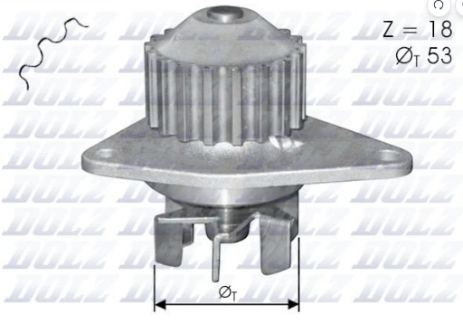 DOLZ C114 | Devirdaim Su Pompası Peugeot 206/207/306/C2/C3/Partner/Berlingo 1.1-1.4