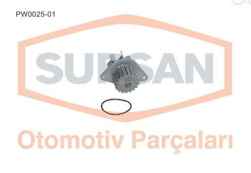 SUPSAN PW0025-01 | Devirdaim Su Pompası Peugeot 206 207 307 1007 C2 C3 C4 1.4 16V 1.6 16V ET3J4