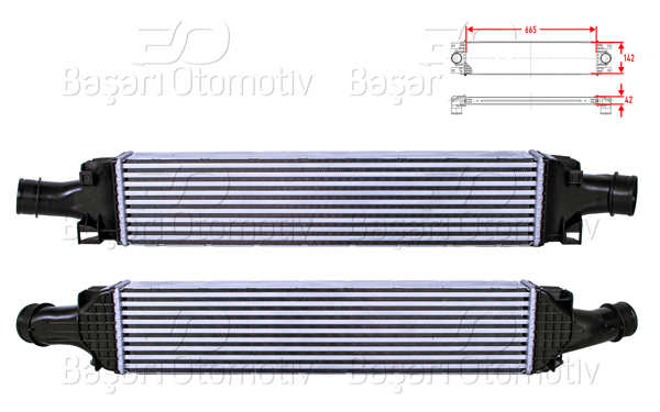 WISCO 1114086-00 | Turbo Radyatörü (Intercooler) 665X142x42 Audi A4 A5 A6 20 16 >