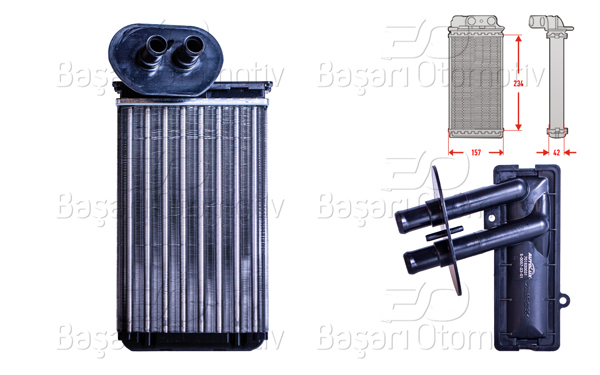 AUTOLUX 1143014-22 | Kalorifer Radyatörü Mekanik 235X157 mm VW T4 Wıth Condıtıonermechanıcal