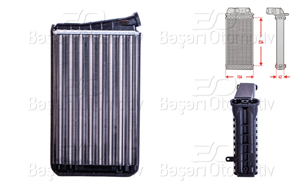 AUTOLUX 2143004-22 | Kalorifer Radyatörü Mekanik Mt-At 240X148 mm Opel Omega B 94 03 Mechanıcal