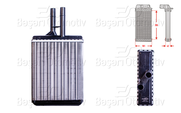 AUTOLUX 2143011-22 | Kalorifer Radyatörü Mekanik 205X181 mm Opel Vectra B 1.6 I 1.7 TD 1.8 I 2.0 I 2.2 I 2.5 I 2.6 I 95 >