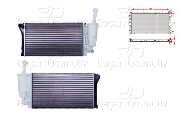 AUTOLUX 3113027-22 | Su Radyatörü Mekanik Mt 548X317x17 Fiat Panda 1.1 1.2 4X4 1.2 Lpg 03 >