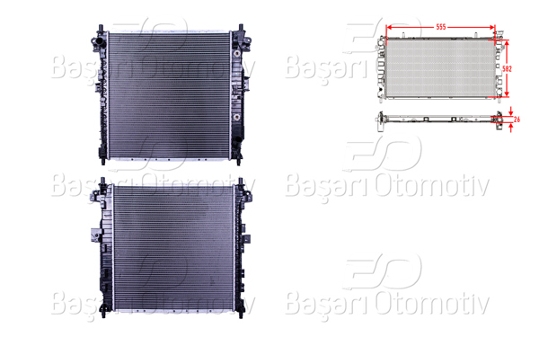 WISCO 3113071-00 | Su Radyatörü Brazing At 555X582x26 mm Ssangyong Actyon. Kyron 2.0D 05 > . Korando Sport