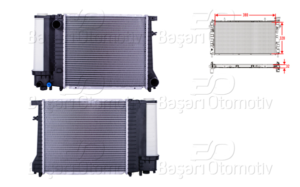 WISCO 3113315-00 | Su Radyatörü Brazing Mt 380X328x32 BMW 3 Serisi E30 M40 87-94