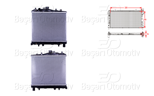 WISCO 3113373-00 | Su Radyatörü Brazing Mt 320X378x16 Kia Prıde 1.3 97-01