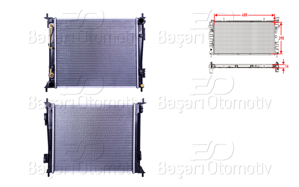 WISCO 3113427-00 | Su Radyatörü Brazing At 480X398x16 mm Kia Soul 1.6Crdı 09-13