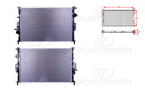 WISCO 3113440-00 | Su Radyatörü Brazing Mt 670X448x26 Volvo Xc70 06 > . Xc60 (08) S60 10 > . S80 06 > . V40 12 > Land Rover Freelander2 2.2Td4. Range Rover Evoque. Ford Kuga. Mondeo 2.0Tdcı 07 >