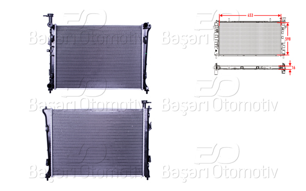WISCO 3113529-00 | Su Radyatörü Brazing Mt 453X598x16 Kia Cerato 1.6 Cwt 08 >