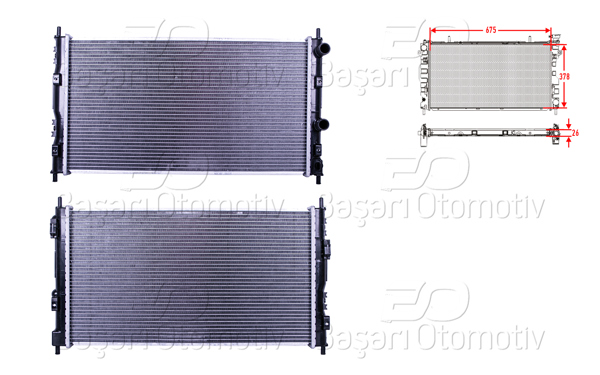 WISCO 3113572-00 | Su Radyatörü Brazing Mt 675X378x26 Chrysler Sebrıng 2.0. 2.4-2.7 00 >