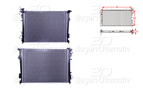 WISCO 3113576-00 | Su Radyatörü Brazing At 635X485x16 mm Hyundai Sonata 2.4 06 >