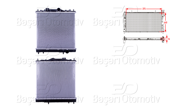 WISCO 3113580-00 | Su Radyatörü Brazing Mt 375X440x16 Proton 1.5 94-00