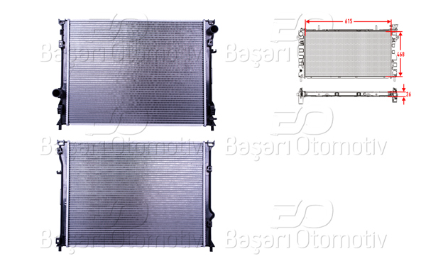 WISCO 3113591-00 | Su Radyatörü Brazing Mt At 615X468x26 Chrysler 300C 05 >