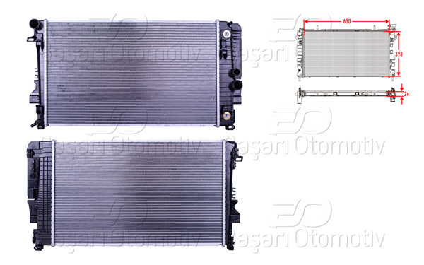 WISCO 3113614-00 | Su Radyatörü Brazing At 650X398x26 Mercedes-Benz Vito. Viano 05 >