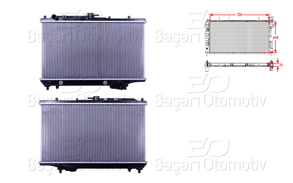WISCO 3113761-00 | Su Radyatörü Brazing At 350X648x16 Mazda 323 F 1.6I. 1.8I Hb 89-94